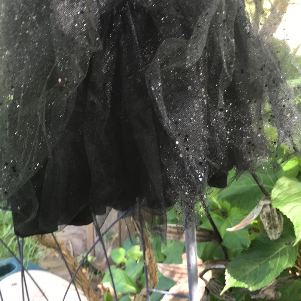 NWT Way To Celebrate! Black Glitter Halloween Tutu